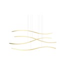 LED pendant lamps - Azzardo WAVES LED 70W 4900lm 3000K dimmable Gold Pendant AZ4058. - product 1
