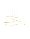 Azzardo WAVES LED 70W 4900lm 3000K dimmable Gold Pendant AZ4058.