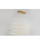 LED pendant lamps - Azzardo WAVES LED 70W 4900lm 3000K dimmable Gold Pendant AZ4058. - product 2