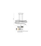 LED pendant lamps - Azzardo WAVES LED 70W 4900lm 3000K dimmable Gold Pendant AZ4058. - product 3