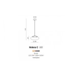 LED pendant lamps - Azzardo HELENA C LED 23W 1200lm 3000K Brass Pendant AZ4668 - product 3