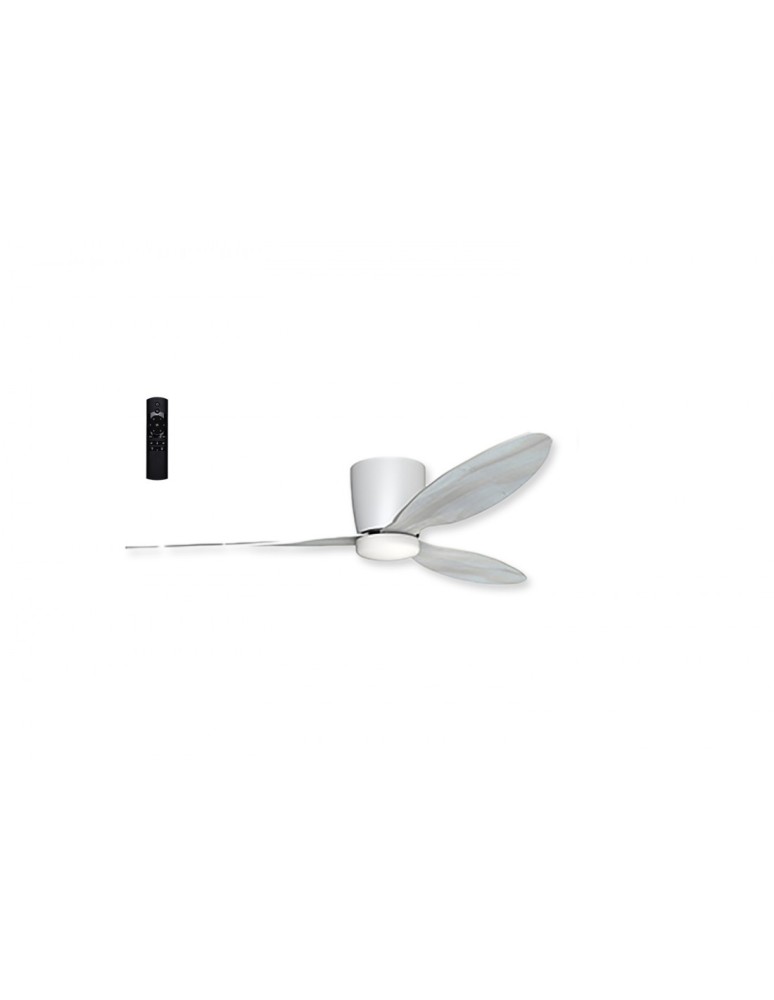 Fans with lighting - Azzardo VENETI LED 18W 1400lm 3000K-5500K White/Oak Whitened Ceiling/Window Controlled AZ4447 - product kolory-swiatla.pl 2