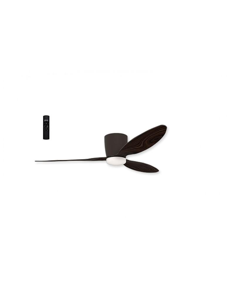 Fans with lighting - Azzardo VENETI LED 18W 1400lm 3000K-5500K Black/Italian Walnut Ceiling/Window Controlled AZ4449 - product kolory-swiatla.pl 2