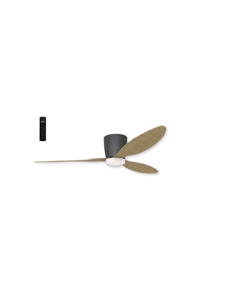 Fans with lighting - Azzardo VENETI LED 18W 1400lm 3000K-5500K Black/Teak Wood Ceiling/Window Controlled AZ4450 - product kolory-swiatla.pl 2