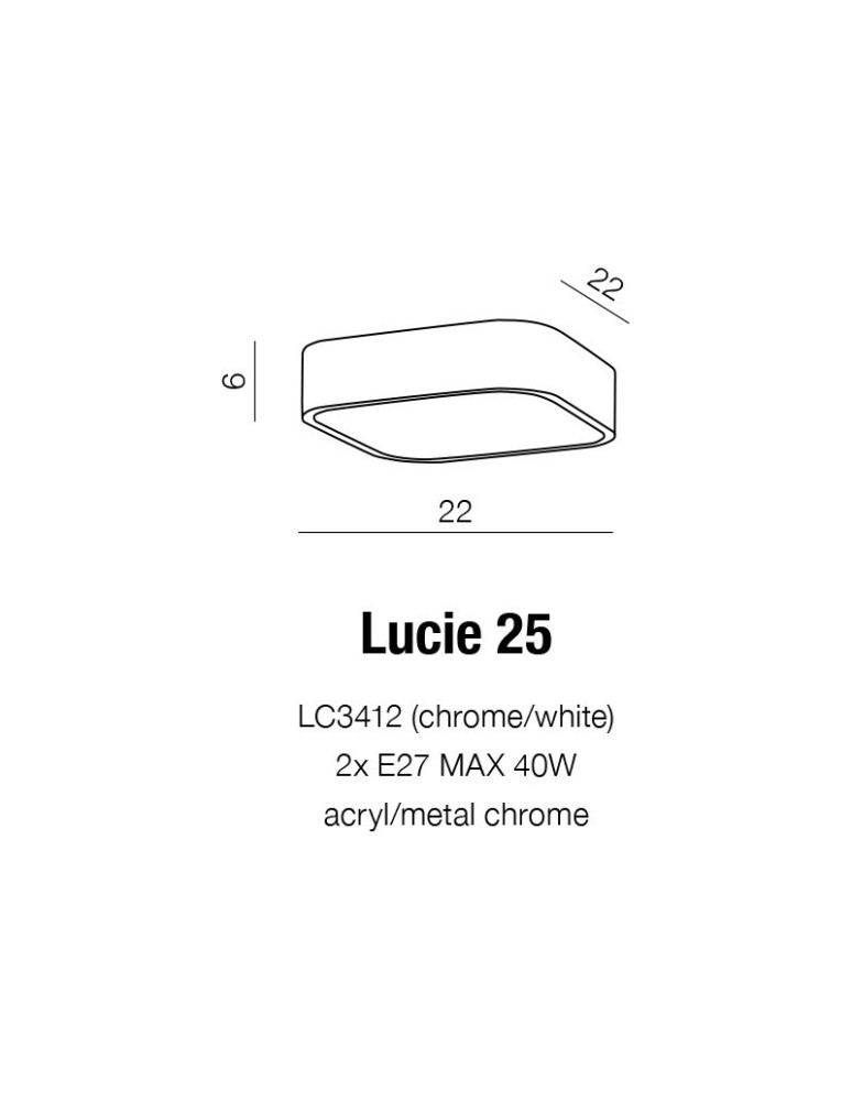 Plafonds - Azzardo LUCIE 25 LED 3xE27 Black Ceiling AZ4146 - product kolory-swiatla.pl 2