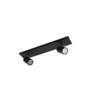 Bathroom ceiling lamps - Azzardo NOEMIE 2 2xGU10 IP44 Black Ceiling Light AZ4137 - product 1