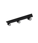 Bathroom ceiling lamps - Azzardo NOEMIE 3 3xGU10 IP44 Black Ceiling AZ4138 - product 1