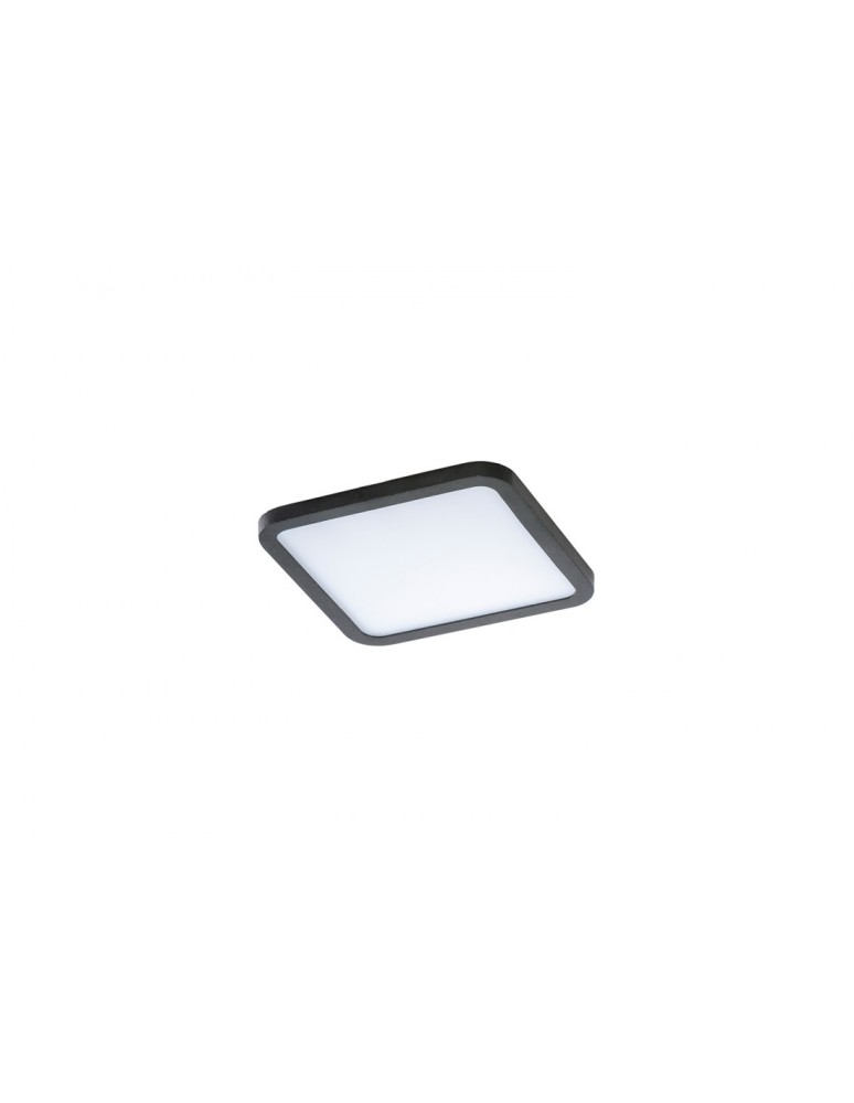 Recessed lamps with hermetic shade - Azzardo SLIM SQUARE 15 LED 12W 1000lm 4000K IP44 Black Recessed AZ4377. - product kolory-swiatla.pl 1