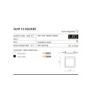 Recessed lamps with hermetic shade - Azzardo SLIM SQUARE 15 LED 12W 1000lm 4000K IP44 Black Recessed AZ4377. - product 2
