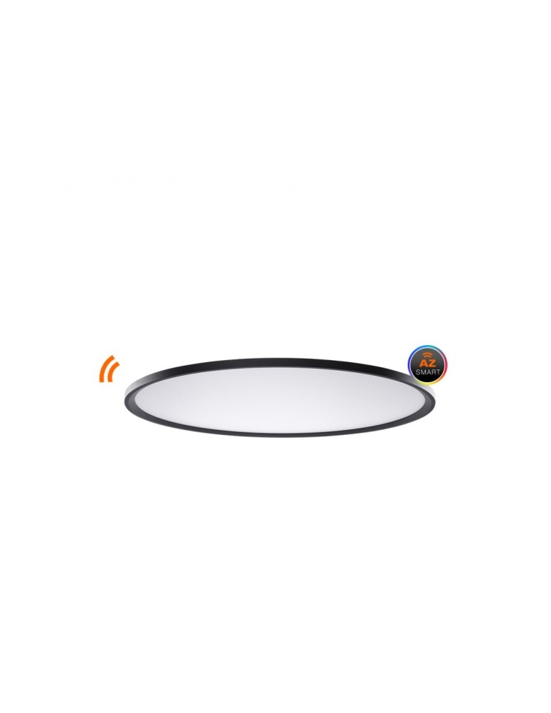 Large Plafonds - Azzardo CREAM 100 TOP SMART LED 70W 6400lm 3000K-6000K Black Ceiling Light AZ3307. - product kolory-swiatla.pl 1