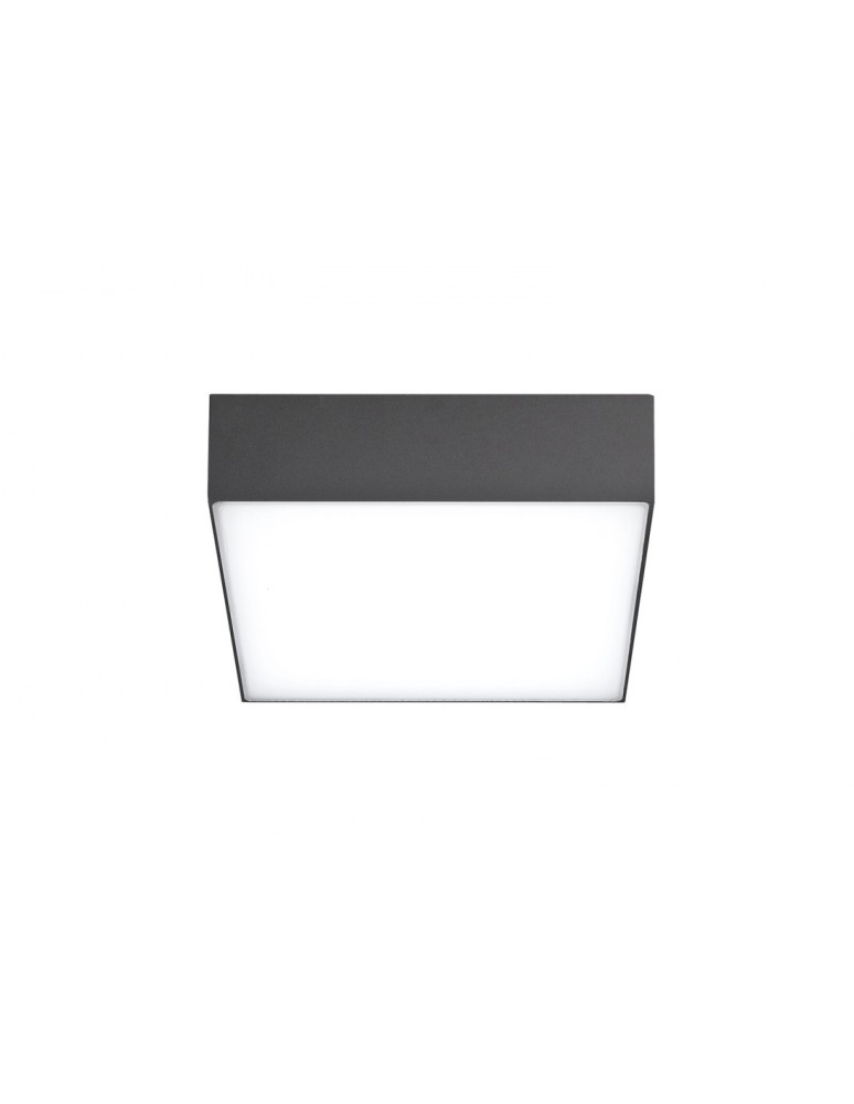 Outdoor ceiling lamps - Azzardo CASPER SQUARE IP54 LED 15W 1300lm 4000K Outdoor Dark Gray Ceiling Fixture AZ4499 - product kolory-swiatla.pl 1