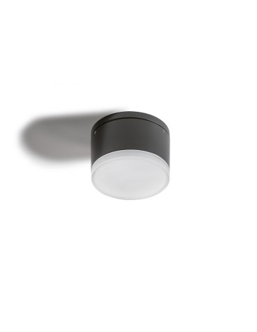 Azzardo APULIA R IP54 LED 10W 800lm 3000K Outdoor Dark Grey Ceiling Light AZ4335.