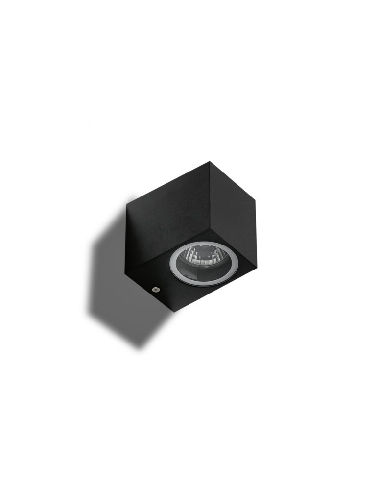 Outdoor wall lamps - Azzardo RIMINI 1 SQUARE IP54 1xGU10 Outdoor Black Wall Mounted AZ4267. - product kolory-swiatla.pl 1