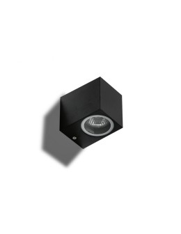 Azzardo RIMINI 1 SQUARE IP54 1xGU10 Zewnętrzna Czarny Ścienna AZ4267
