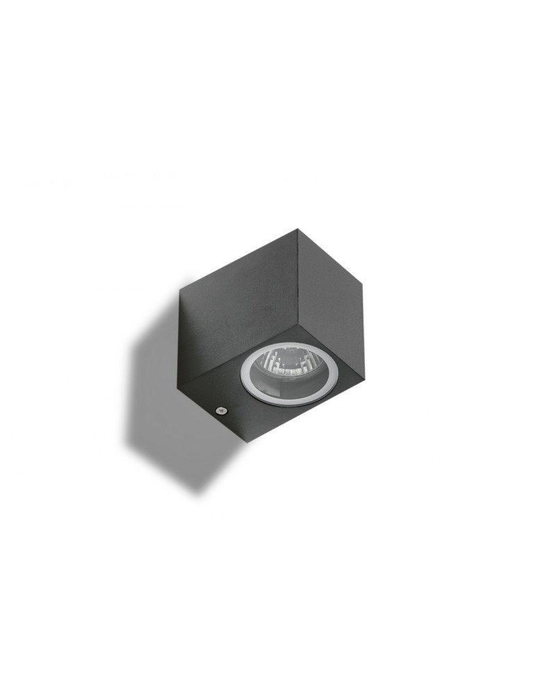 Outdoor wall lamps - Azzardo RIMINI 1 SQUARE IP54 1xGU10 Outdoor Dark Grey Wall Mount AZ4311. - product kolory-swiatla.pl 1