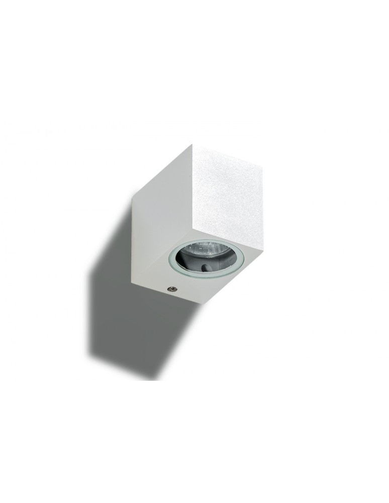 Outdoor wall lamps - Azzardo RIMINI 1 SQUARE IP54 1xGU10 Outdoor White Wall Wash AZ4313. - product kolory-swiatla.pl 1