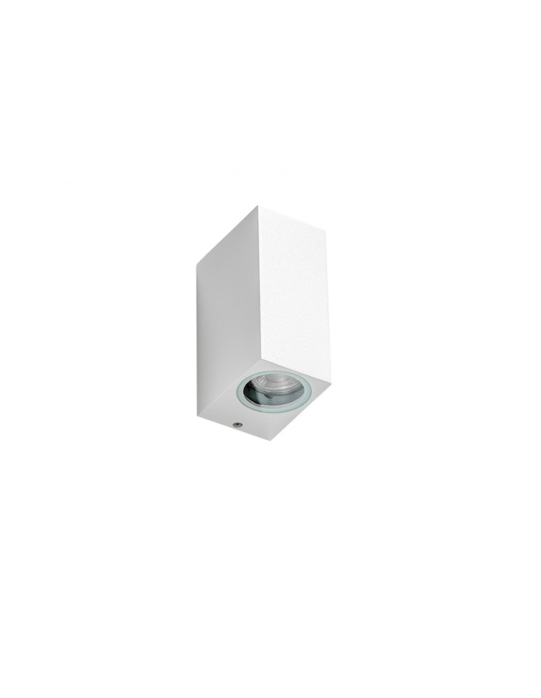 Outdoor wall lamps - Azzardo RIMINI 2 SQUARE IP54 2xGU10 Outdoor White Wall Mount AZ4314. - product kolory-swiatla.pl 1
