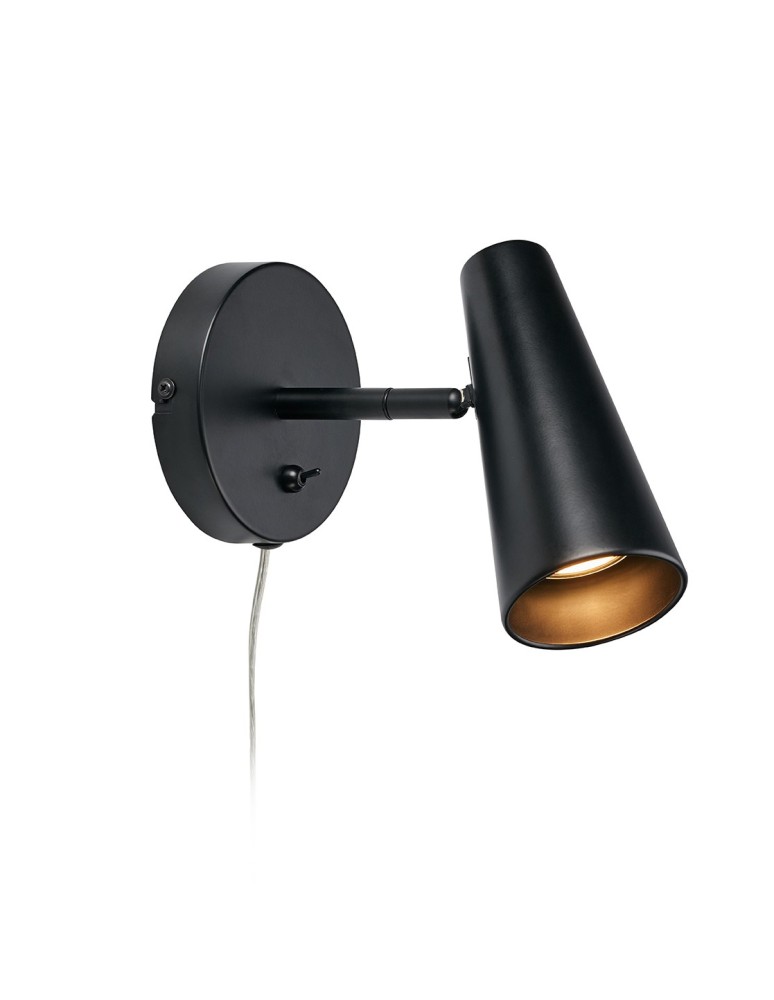 Scandinavian style wall lamps - Markslojd CREST Wall/shade 1L Black 1xGU10 108200 - product kolory-swiatla.pl 1