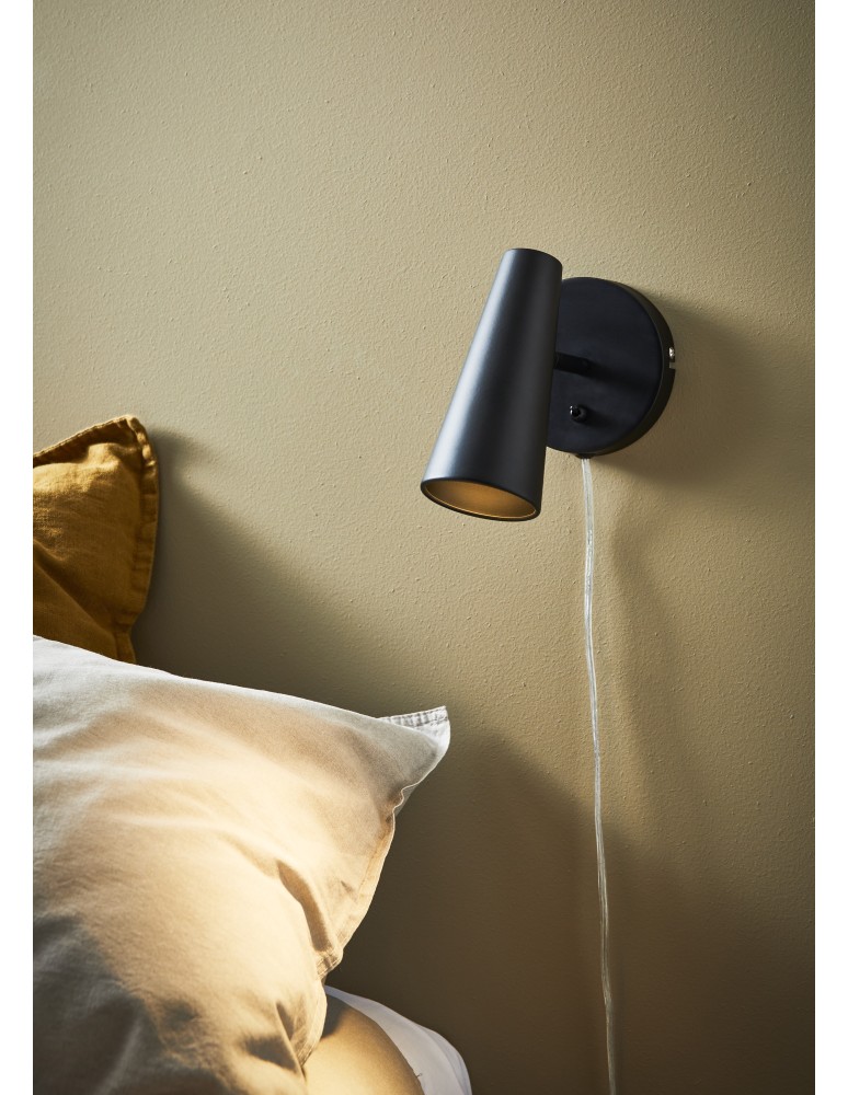 Scandinavian style wall lamps - Markslojd CREST Wall/shade 1L Black 1xGU10 108200 - product kolory-swiatla.pl 2