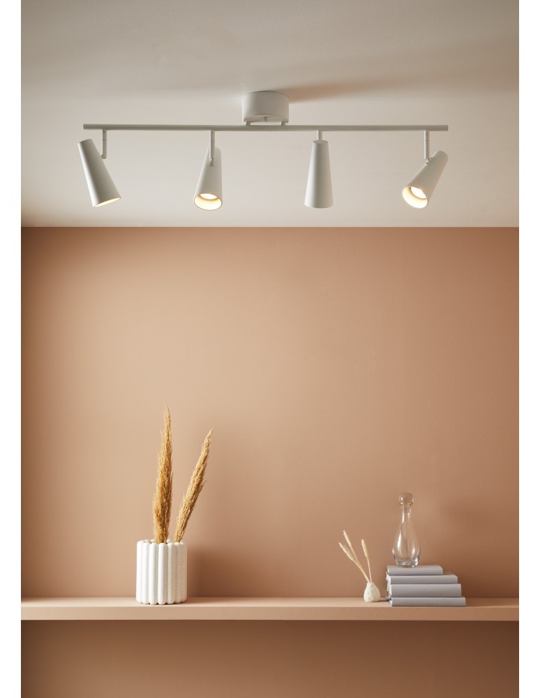 Spotlight ceiling lamps - Markslojd CREST Ceiling 4L White Sandblasted 4xGU10 108201 - product kolory-swiatla.pl 2