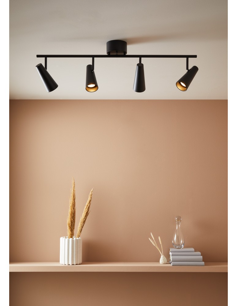 Spotlight ceiling lamps - Markslojd CREST Ceiling 4L Black 4xGU10 108202 - product kolory-swiatla.pl 2