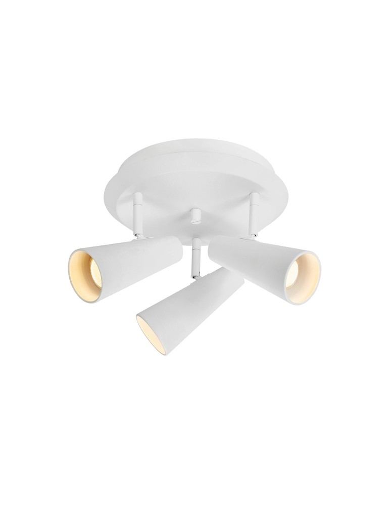 Spotlight ceiling lamps - Markslojd CREST Ceiling 3L Round White Sandblasted 3xGU10 108203 - product kolory-swiatla.pl 1