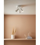 Spotlight ceiling lamps - Markslojd CREST Ceiling 3L Round White Sandblasted 3xGU10 108203 - product 2