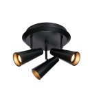 Spotlight ceiling lamps - Markslojd CREST Ceiling 3L Round Black 3xGU10 108204 - product 1