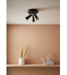 Spotlight ceiling lamps - Markslojd CREST Ceiling 3L Round Black 3xGU10 108204 - product 2