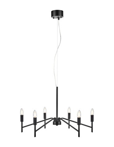 Markslojd MONARCH Pendant 6L Black 6xE14 108209
