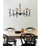 Modern chandeliers - Markslojd MONARCH Pendant 6L Black 6xE14 108209 - product 2