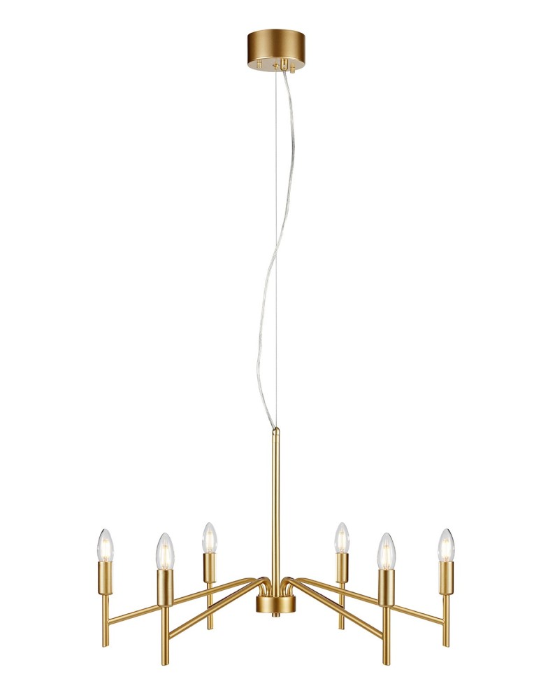Modern chandeliers - Markslojd MONARCH Pendant 6L Painted Gold 6xE14 108210 - product kolory-swiatla.pl 1