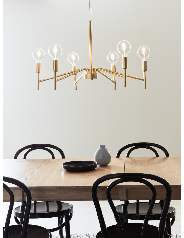 Modern chandeliers - Markslojd MONARCH Pendant 6L Painted Gold 6xE14 108210 - product kolory-swiatla.pl 2