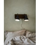 Scandinavian style wall lamps - Markslojd NATIVE Wall/shade 2L Brown/Black 2xE14 108213 - product 2