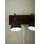 Scandinavian style wall lamps - Markslojd NATIVE Wall/shade 2L Brown/Black 2xE14 108213 - product 3