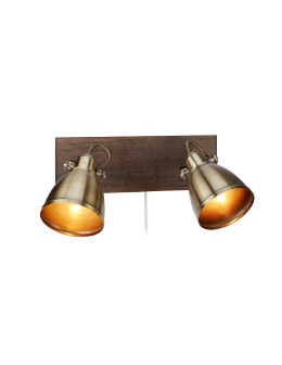 Markslojd NATIVE Wall/shade 2L Brown/Antique 2xE14 108214