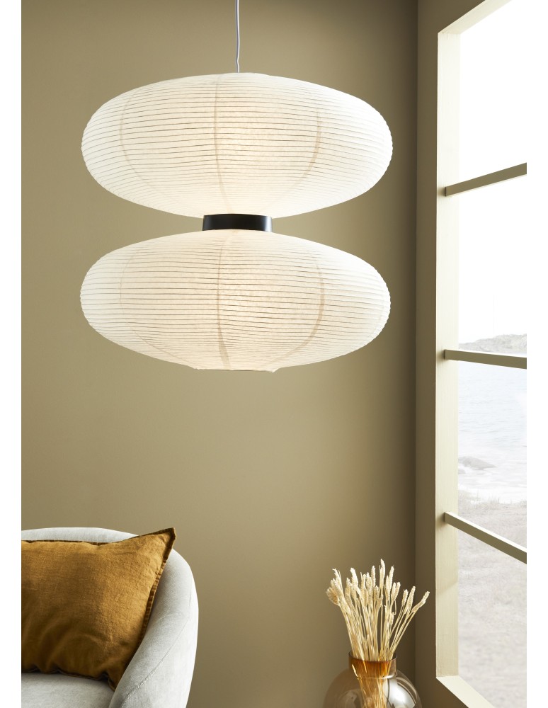 Pendant lamps - Markslojd DUAL Pendant 2L White/Black 2xE27 108215 - product kolory-swiatla.pl 2