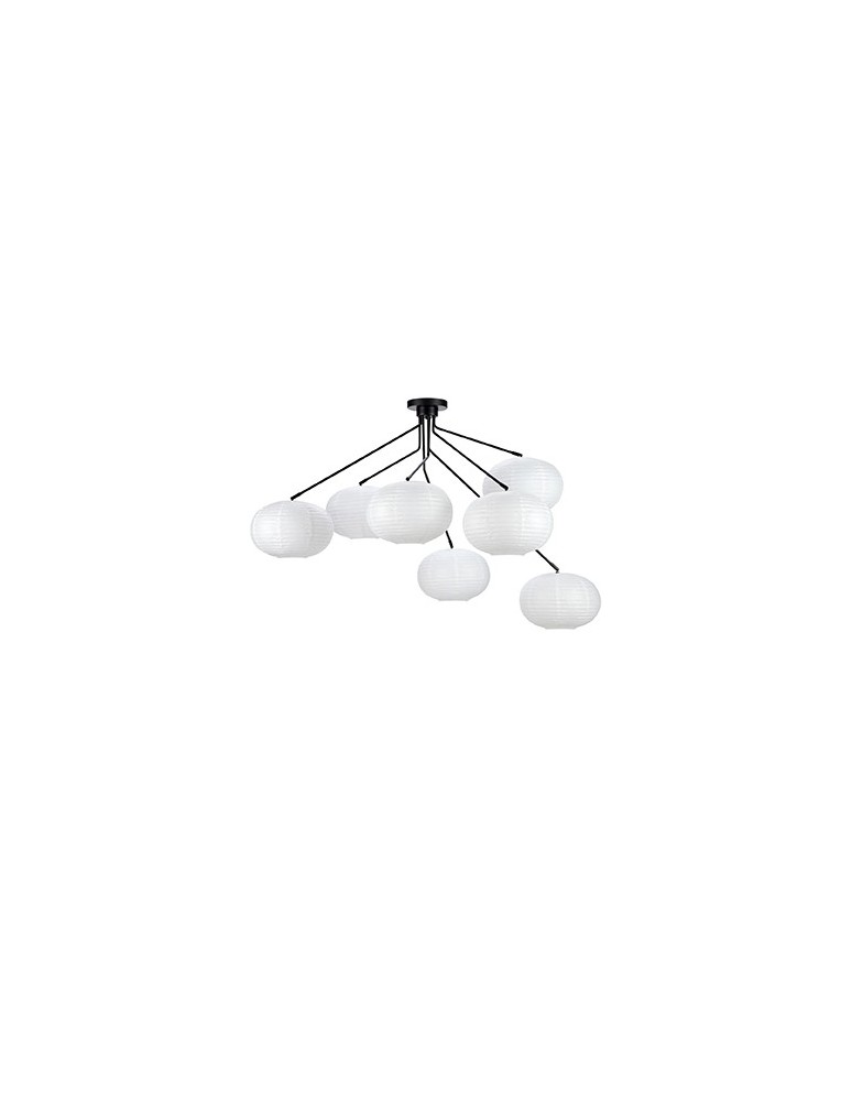 Scandinavian style ceiling lamps - Markslojd GALAXY Ceiling 7L Black/White 7xE14 108216 - product kolory-swiatla.pl 1