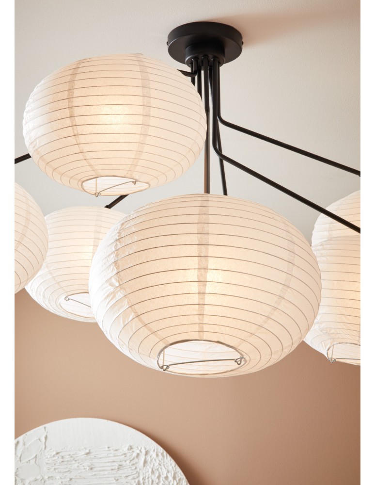 Scandinavian style ceiling lamps - Markslojd GALAXY Ceiling 7L Black/White 7xE14 108216 - product kolory-swiatla.pl 3