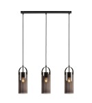 Triple pendant lamps - Markslojd GLORY Pendant 3L Black/Smoky 3xE27 108219 - product 1