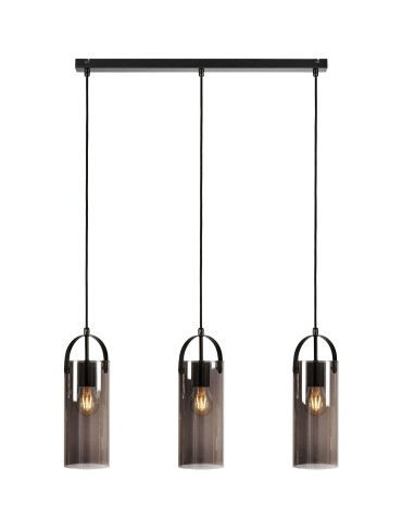Markslojd GLORY Pendant 3L Black/Smoky 3xE27 108219
