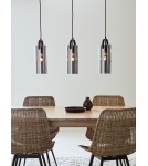Triple pendant lamps - Markslojd GLORY Pendant 3L Black/Smoky 3xE27 108219 - product 2