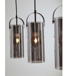 Triple pendant lamps - Markslojd GLORY Pendant 3L Black/Smoky 3xE27 108219 - product 3