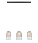 Triple pendant lamps - Markslojd COPE Pendant 3L Frosted/Transparent/Black 3xE14 108226 - product 1