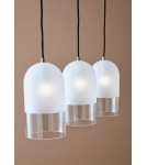 Triple pendant lamps - Markslojd COPE Pendant 3L Frosted/Transparent/Black 3xE14 108226 - product 3