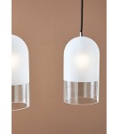 Triple pendant lamps - Markslojd COPE Pendant 3L Frosted/Transparent/Black 3xE14 108226 - product 4