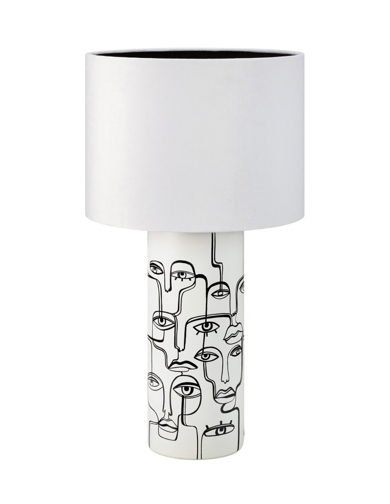 Table lamps with lampshade - Markslojd FAMILY Table 1L White 1xE27 108246 - product kolory-swiatla.pl 1