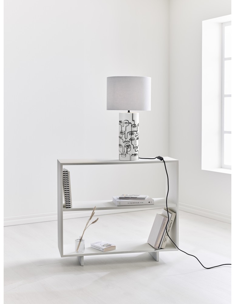 Table lamps with lampshade - Markslojd FAMILY Table 1L White 1xE27 108246 - product kolory-swiatla.pl 2