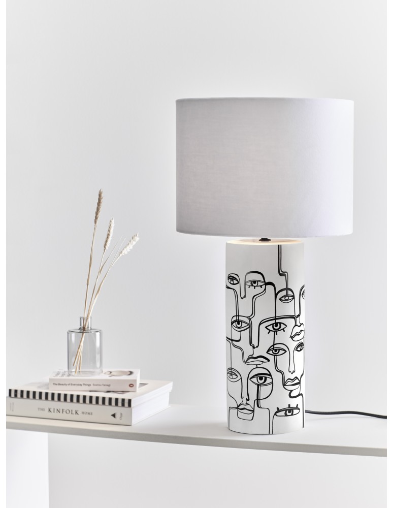 Table lamps with lampshade - Markslojd FAMILY Table 1L White 1xE27 108246 - product kolory-swiatla.pl 3