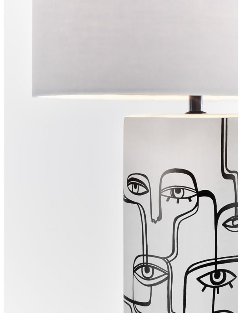 Table lamps with lampshade - Markslojd FAMILY Table 1L White 1xE27 108246 - product kolory-swiatla.pl 4